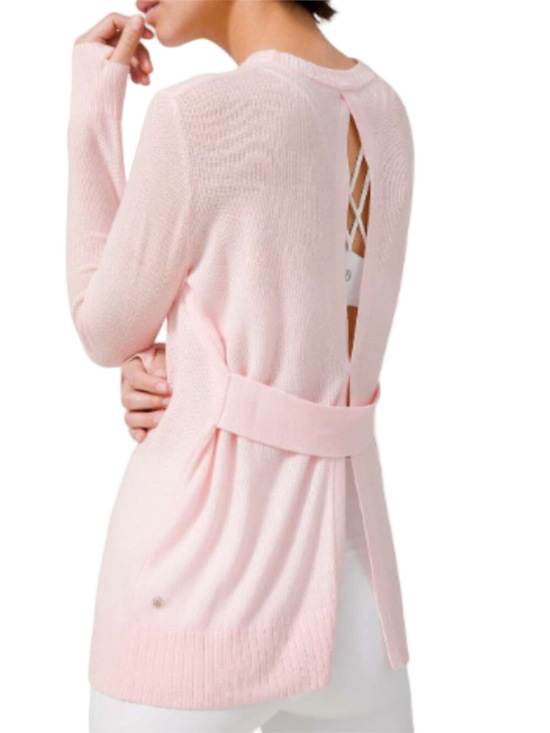 lululemon athletica Sweaters - Lululemon Pink Glow Cashlu Sweater Size 8 Relaxed Fit Cashmere Blend